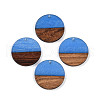 Opaque Resin & Walnut Wood Pendants RESI-S389-025A-C01-1