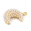 Rack Plating Brass & ABS Plastic Imitation Pearl Pendants KK-N255-03D-G-RS-2