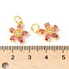 Brass Micro Pave Cubic Zirconia Pendants KK-U067-03G-06-3