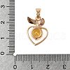 Brass Micro Pave Cubic Zirconia Pendants KK-E795-27KCG-04-3