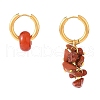 Natural Mixed Stone Bead Asymmetrical Earrings EJEW-JE04353-3