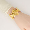 Floral 304 Stainless Steel Cuff Bangles for Women DV7569-2-3