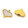 Ion Plating(IP) 304 Stainless Steel Pave Natural Shell Charms STAS-Z100-01G-04-2