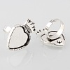 Vintage Adjustable Iron Finger Ring Components Alloy Crown Cabochon Bezel Settings X-PALLOY-O039-01AS-1