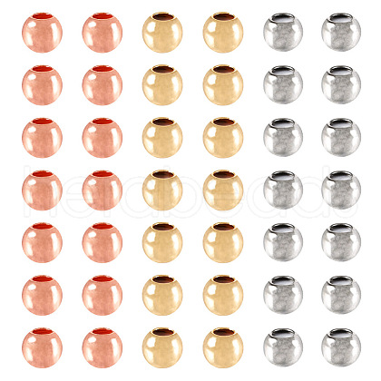  60Pcs 3 Colors Brass Beads KK-TA0001-59-1