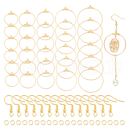 Unicraftale DIY Big Circle Drop Earring Making Kit DIY-UN0004-09-1