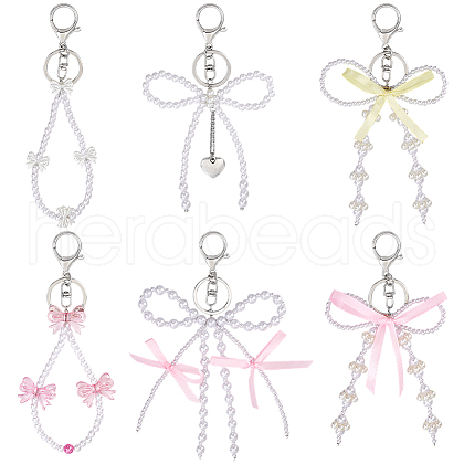 6Pcs Acrylic & Alloy & Plastic Keychain KEYC-PH01538-1