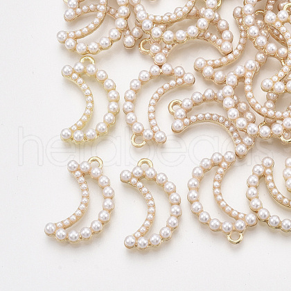 ABS Plastic Imitation Pearl Pendants PALLOY-T071-057-1
