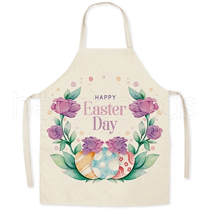 Cute Easter Egg Pattern Polyester Sleeveless Apron PW-WG98916-26-1