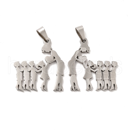Non-Tarnish Mother's Day/Teachers' Day 201 Stainless Steel Pendants STAS-K251-020P-1