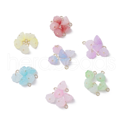 Acrylic Lotus Pendants PALLOY-JF02712-S-1
