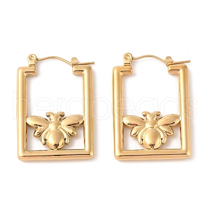 304 Stainless Steel Earrings EJEW-S227-27G-1