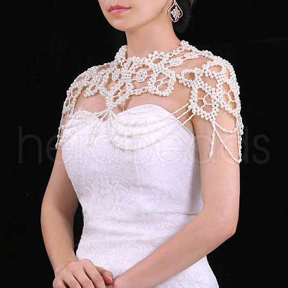 Acrylic Imitation Pearl Bridal Shoulder Chains WG03870-01-1