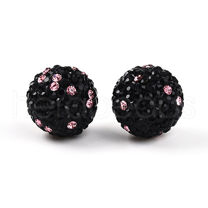 Polymer Clay Pave Rhinestone Beads RB-T018-01H-1