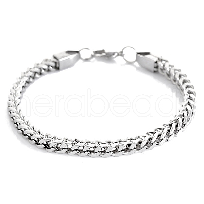 Stainless Steel Card Paper Chains Link Bracelets PW-WGB56CD-01-1