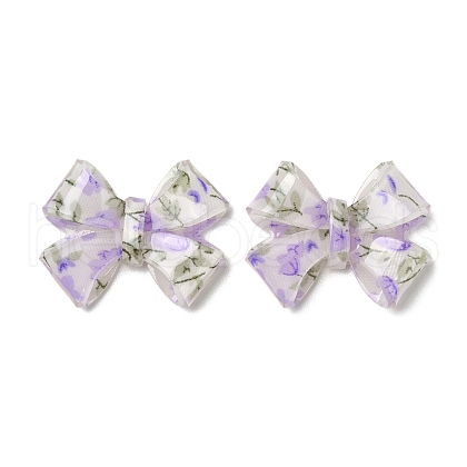 Transparent Printed Acrylic Cabochons OACR-M008-01D-1