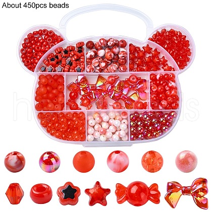 DIY Round Acrylic Beaded Bracelets Kits DIY-YW0009-32-1