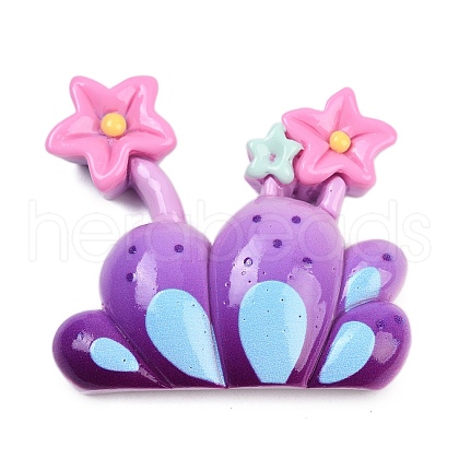 Opaque Resin Cabochons CRES-P037-01D-1