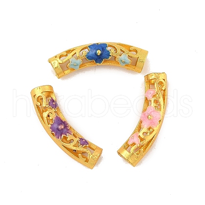 DICOSMETIC 6pcs 3 colors Pack Plating Alloy Enamel Beads ENAM-DC0001-33-1