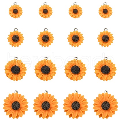 20Pcs 4 Styles Opaque Resin Pendants RESI-CJ0002-53-1