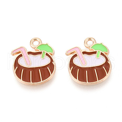 Beach Theme Alloy Enamel Pendants ENAM-T022-33D-1