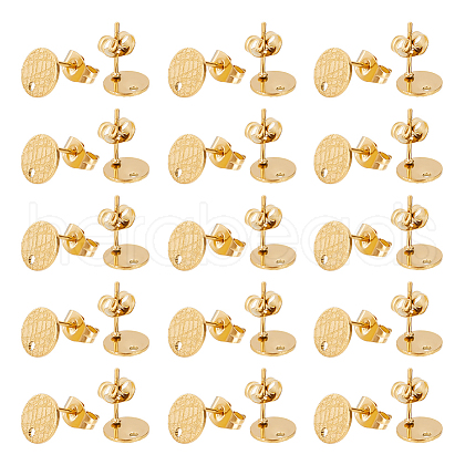 Unicraftale Ion Plating(IP) 304 Stainless Steel Ear Stud Findings STAS-UN0042-97-1