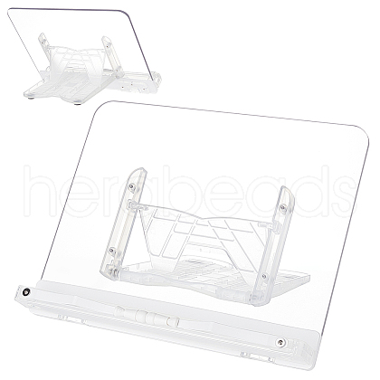 Foldable Rectangle Acrylic Desktop Display Stands ODIS-WH0038-46-1