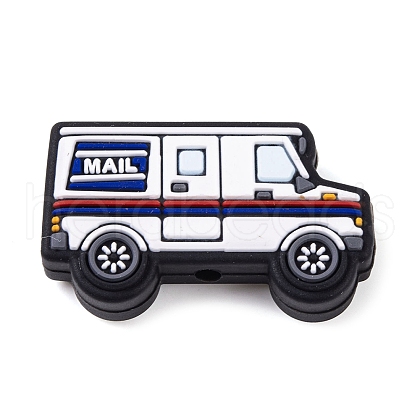 Food Grade Eco-Friendly Cartoon Vehicle Silicone Focal Beads SIL-K005-05A-1