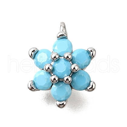 Brass Micro Pave Cubic Zirconia Pendants KK-D356-01B-P-1