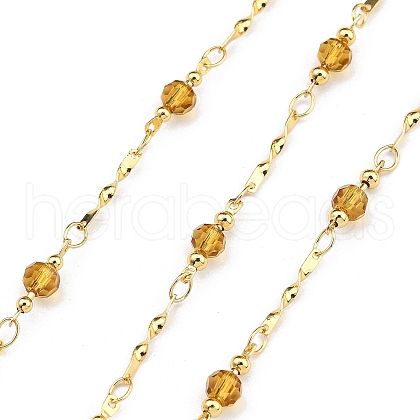 Brass Round Link Chains KK-D368-01G-E-1