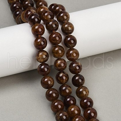 Natural Garnet Beads Strands G-U026-A10-10mm-1