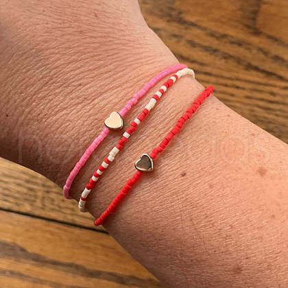 3Pcs Adjustable Glass Seed Beads Braided Bead Bracelets for Women FQ0514-1