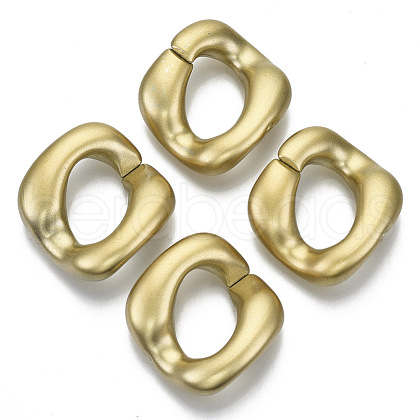 Opaque Spray Painted Acrylic Linking Rings OACR-S021-25A-B01-1