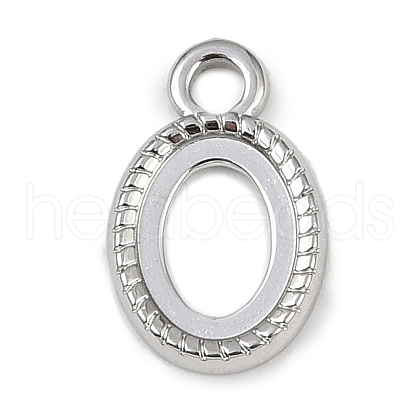 304 Stainless Steel Pendant Cabochon Settings STAS-B092-01P-1