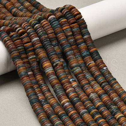 Natural Ocean Jasper Beads Strands G-P575-B47-6x1mm-1