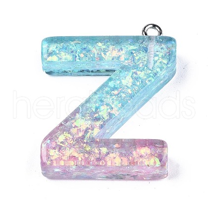 Transparent Epoxy Resin Pendants CRES-S364-002Z-1