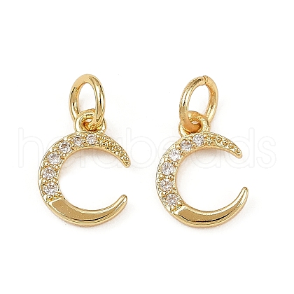 Brass Micro Pave Cubic Zirconia Pendants KK-R230-01G-1