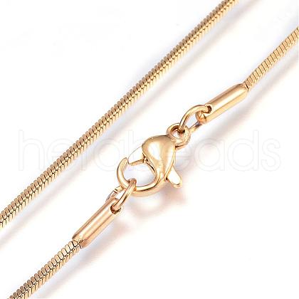 304 Stainless Steel Snake Chain Necklaces NJEW-A288D-1.2A-G-1