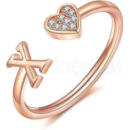 Adjustable Brass Rhinestone Cuff Rings FS-WG29D83-40-1