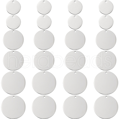 SUNNYCLUE 30Pcs 3 Styles 201 Stainless Steel Stamping Blank Tag Pendants STAS-SC0008-95-1