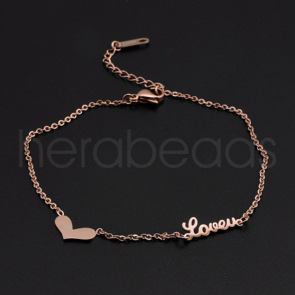 Stainless Steel Charm Anklets WGE3F25-06-1