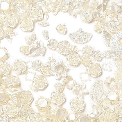 Acrylic Pearly Lustre Beads OACR-U006-02A-1