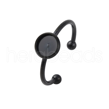 304 Stainless Steel Open Cuff Ring Components RJEW-WH0011-07A-EB-1