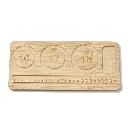 Rectangle Bamboo Bracelet Design Boards X1-AJEW-D057-01-1
