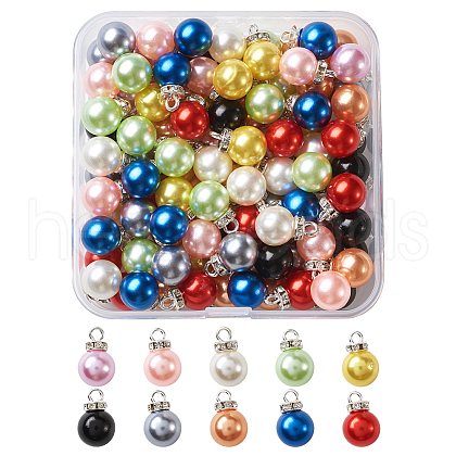 Plastic Imitation Pearl Pendants KY-TA0001-09P-1