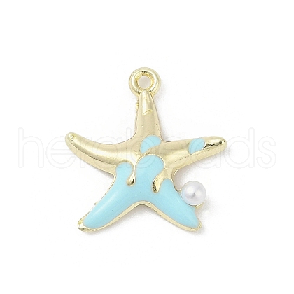 Alloy Enamel Pendants PALLOY-R151-42G-01-1