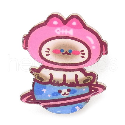 Cartoon Style Acrylic Brooches JEWB-P018-02J-1