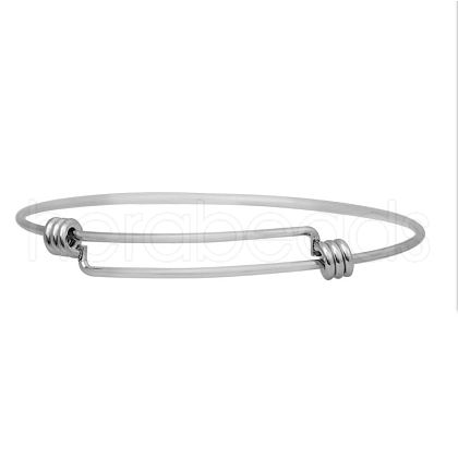 Tarnish Resistant Adjustable 316 Surgical Stainless Steel Expandable Bangle Making MAK-M188-05-1
