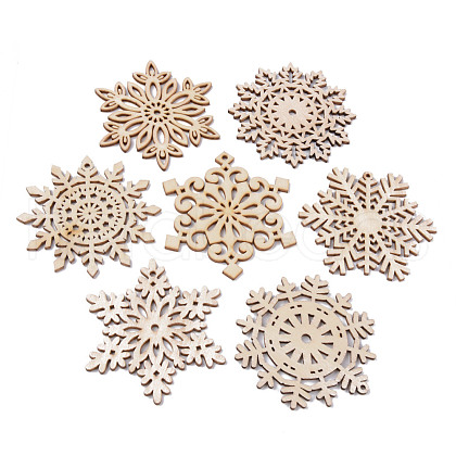 Undyed Natural Wooden Big Pendants WOOD-R271-M-1