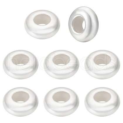 BENECREAT 8Pcs Sterling Silver Beads STER-BC0002-48B-S-1